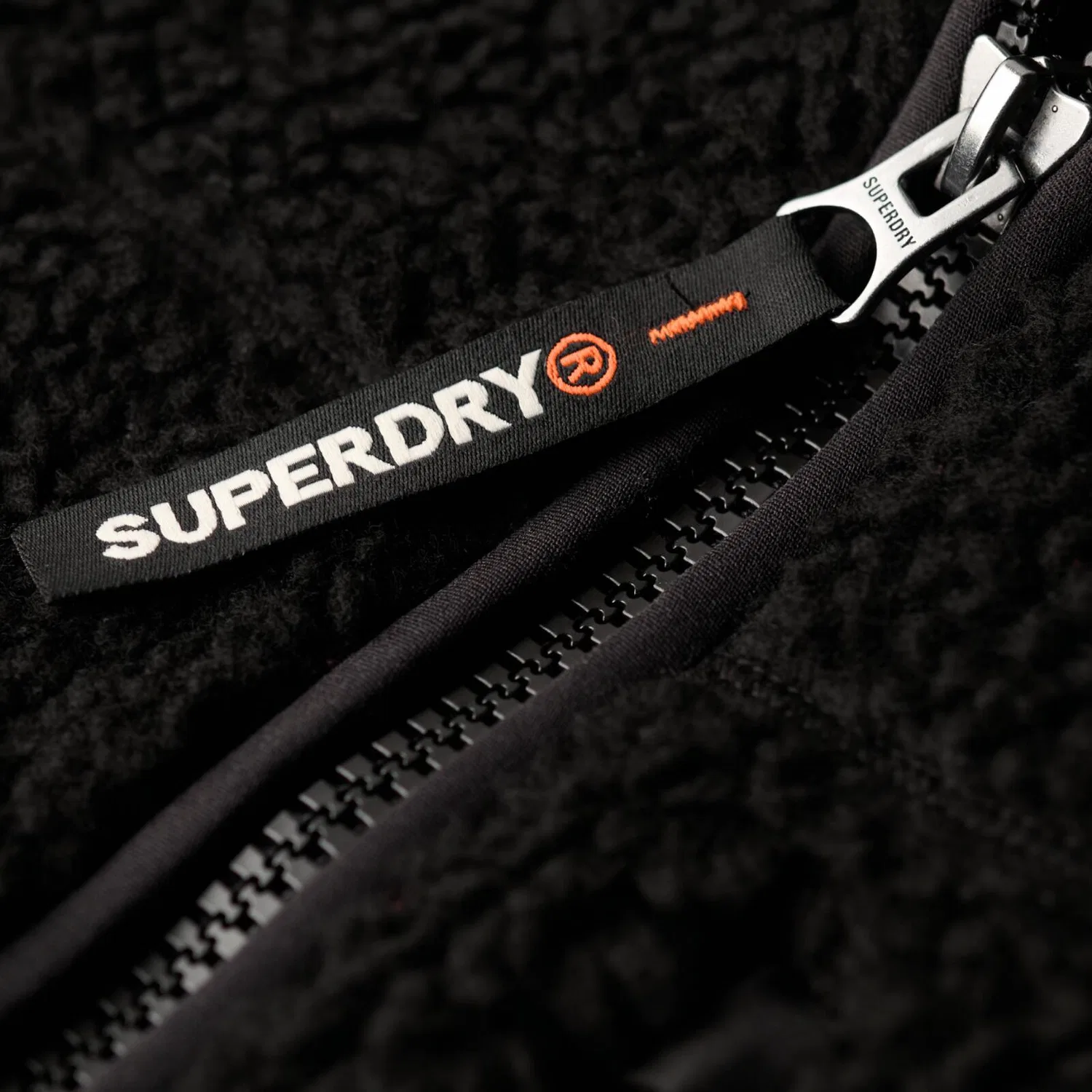 Женский флисовый пуловер с молнией Outdoor Superdry, Черный — фото 3