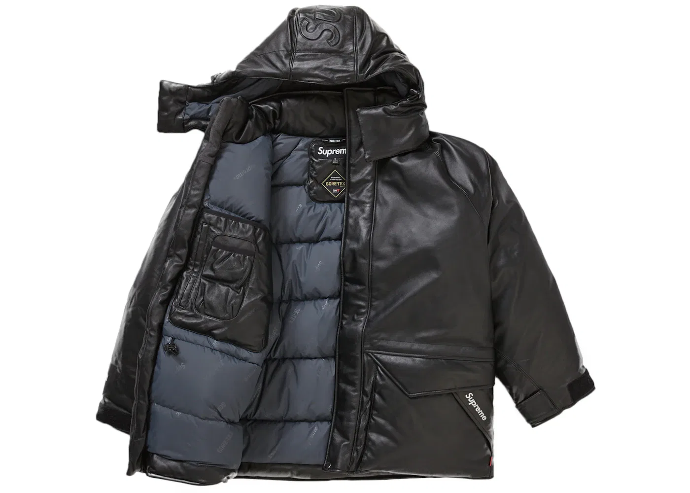 Мужская куртка-парка из кожи с GORE-TEX и пуховым наполнителем 700 Fill Supreme, Black — фото 2