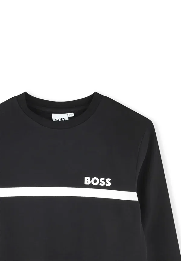 Футболка с длинным рукавом - топ с длинным рукавом Boss Kidswear, черный — фото 3