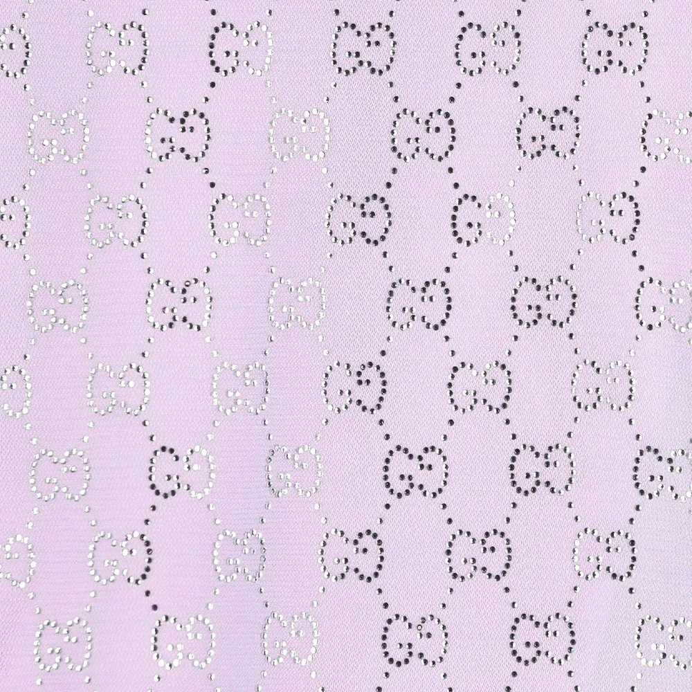 Женская футболка с монограммой и декором GUCCI, Purple — фото 4