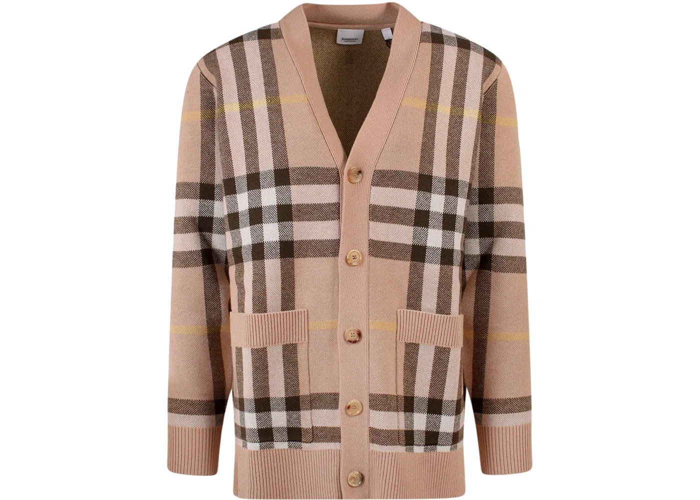 Мужской кардиган из кашемира с узором Burberry, Beige
