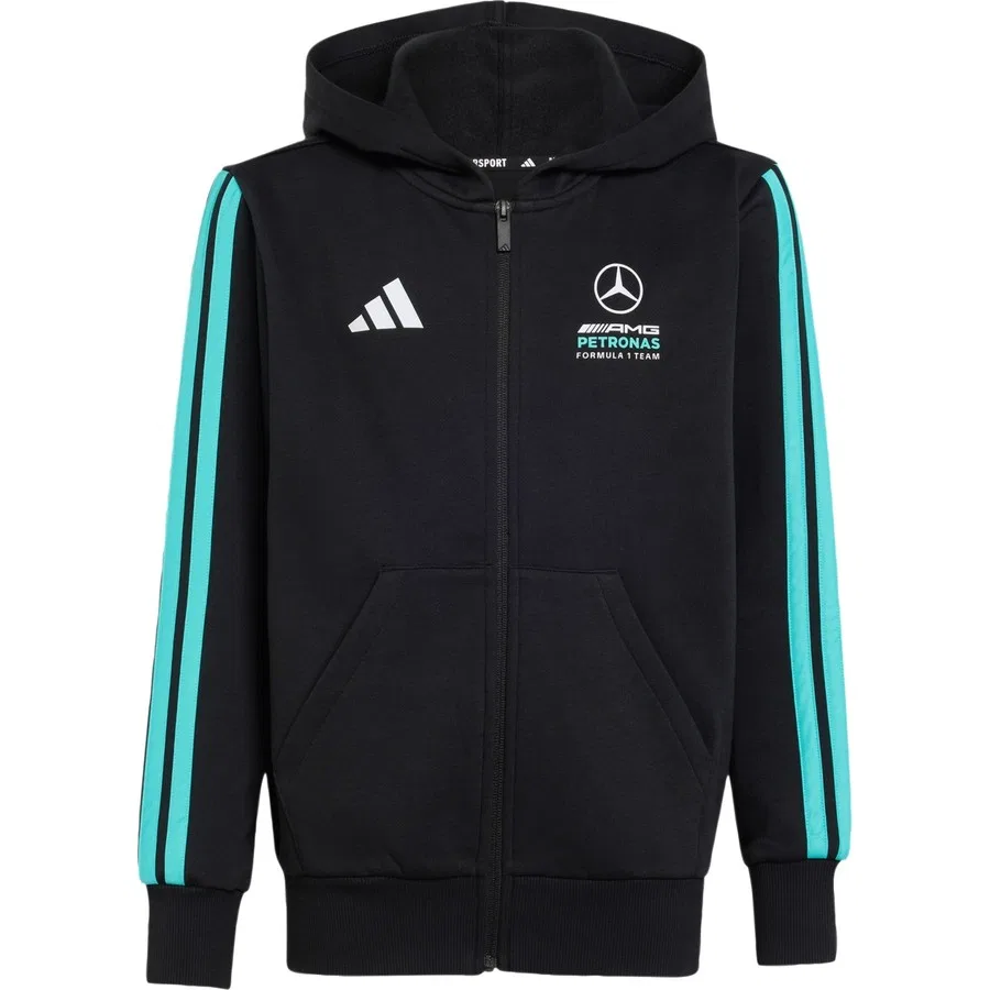 Худи с капюшоном с принтом Mercedes-AMG Petronas adidas Performance, Черно-зеленый