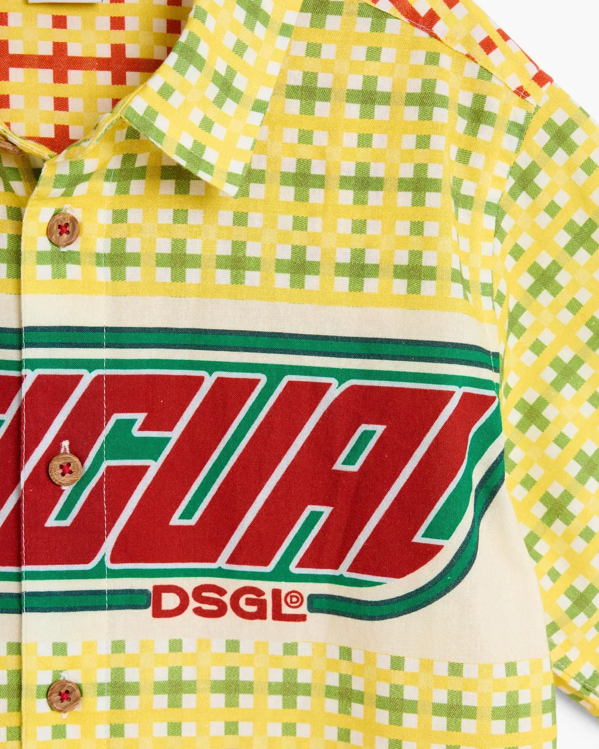 Детская рубашка для мальчиков с принтом Desigual, Amarillo — фото 4