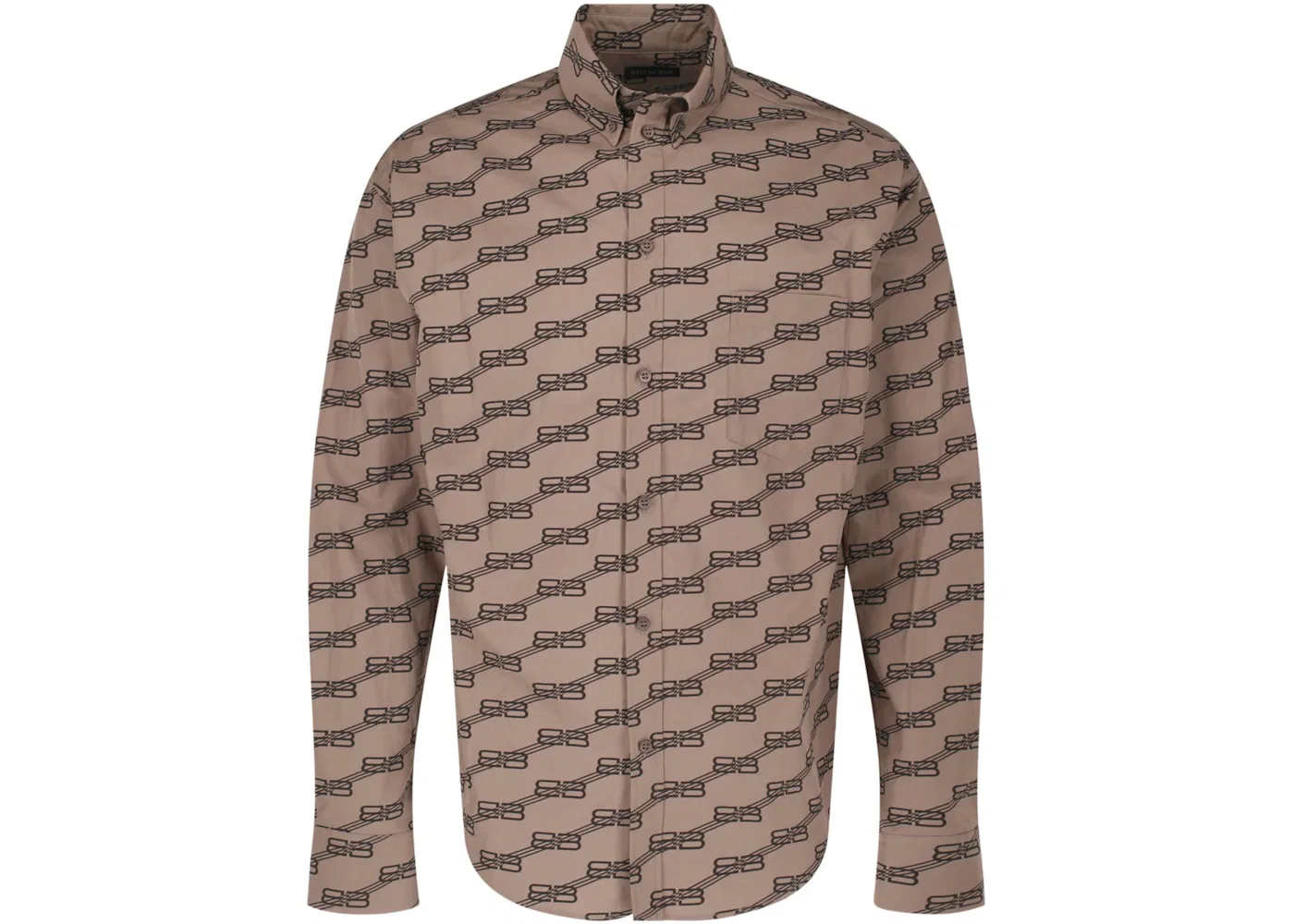 Мужская рубашка с длинным рукавом Balenciaga Monogram, Beige