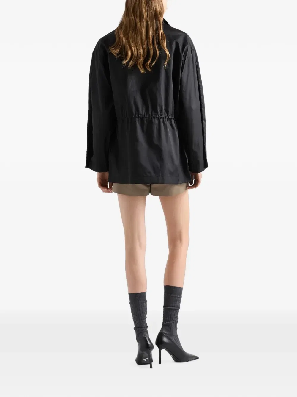 Дождевик из Re-Nylon Prada, черный — фото 3