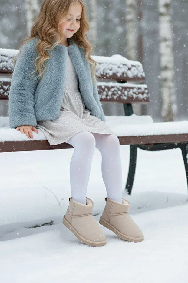 Детские ботинки для девочек с коротким каблуком Soho, Beige Suede