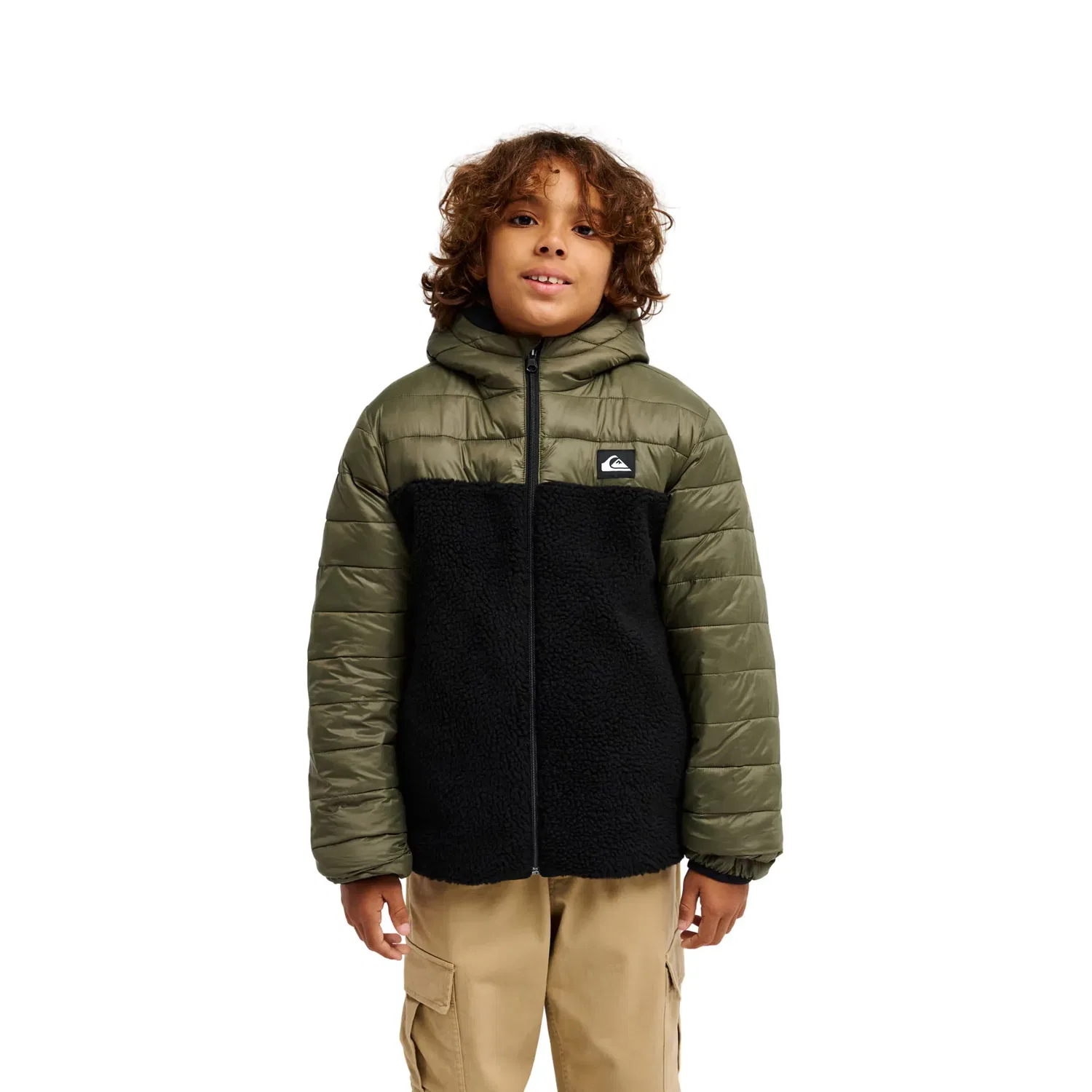 Детская куртка для мальчиков с принтом Scaly Reversible Quiksilver, Verde — фото 3