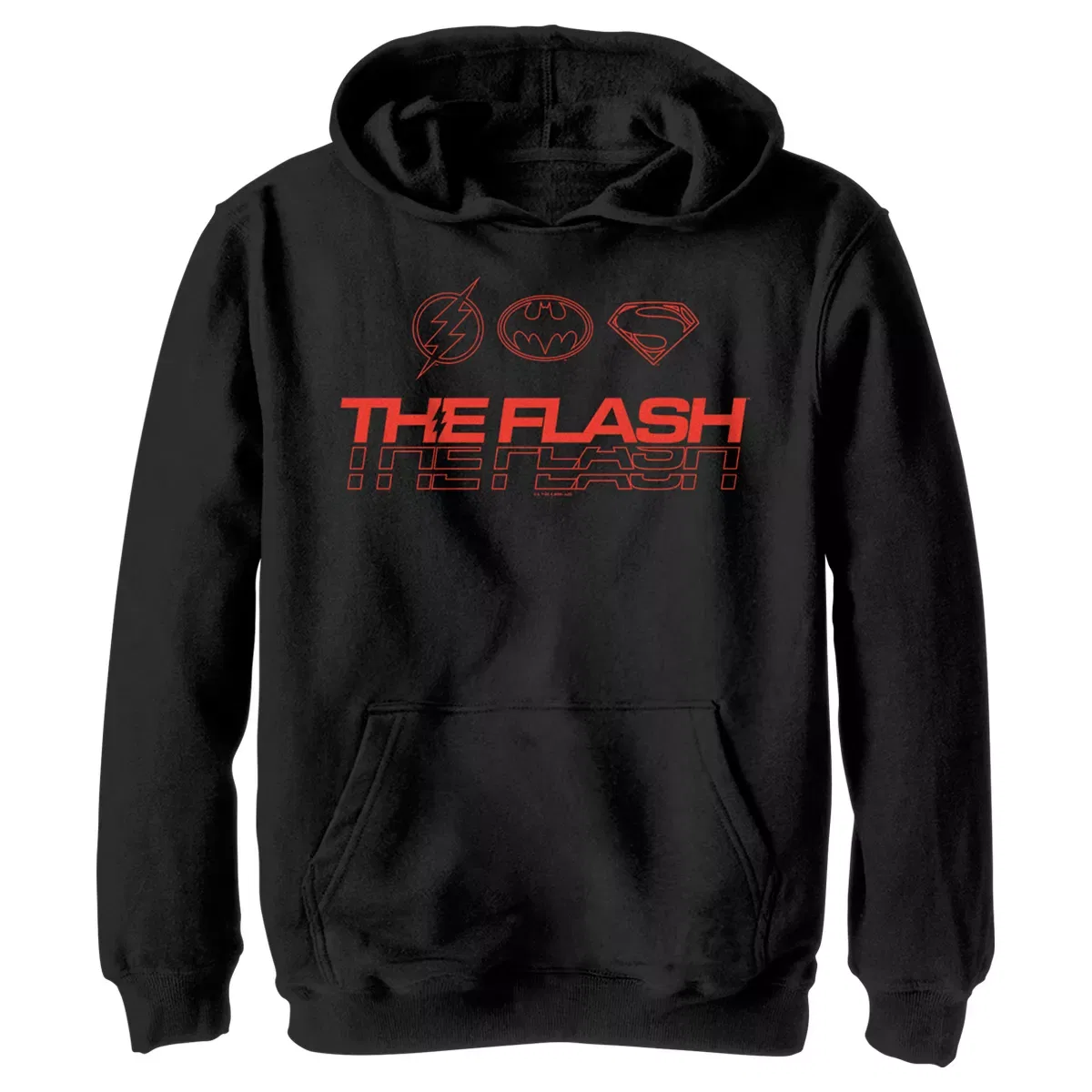Детский свитшот для мальчиков с принтом The Flash Heroes Classic Emblems DC Comics, Black