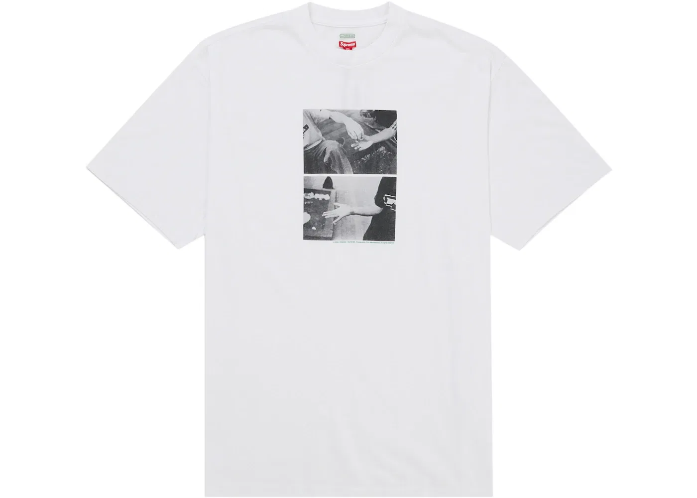 Мужская футболка с принтом A.PRESSE Supreme, белый