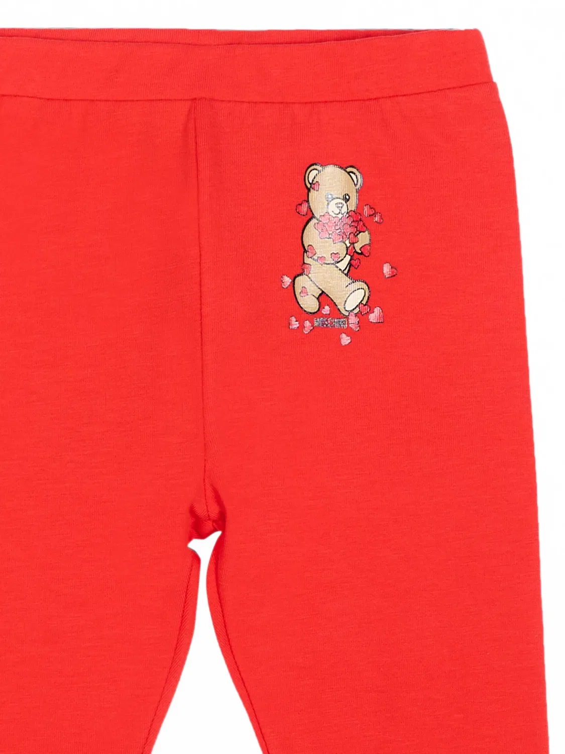 Леггинсы с принтом Teddy Bear Moschino Kids, красный — фото 3