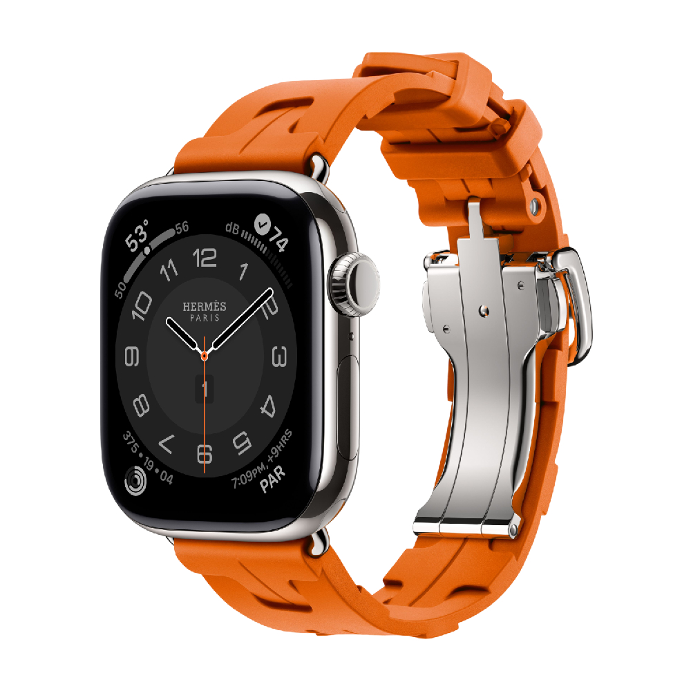 

Apple Watch Hermès Series 11 (GPS+Cellular), 42 мм, Silver Titanium Case/Orange Kilim Single Tour - One Size, Серебристый, Apple Watch Hermès Series 11 (GPS+Cellular), 42 мм, Silver Titanium Case/Orange Kilim Single Tour - One Size