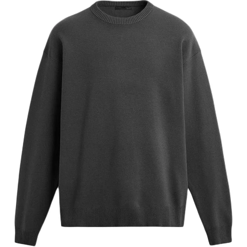 Мужской свитер с круглым вырезом Coal Gray ZARA