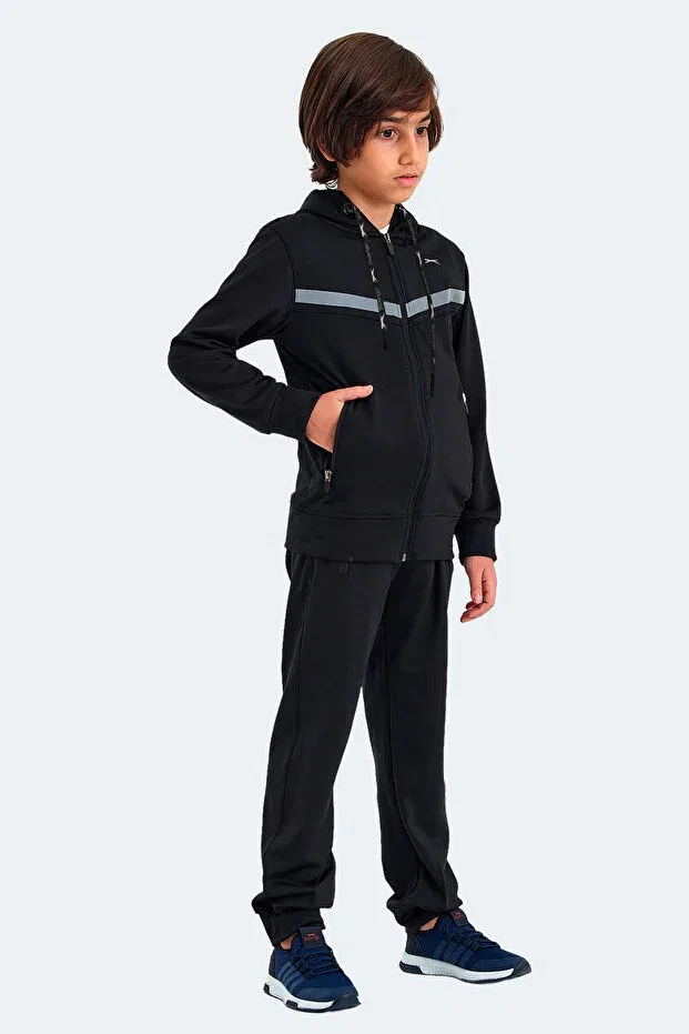 Детский спортивный костюм для мальчиков с капюшоном Slazenger, Black / Black — фото 3