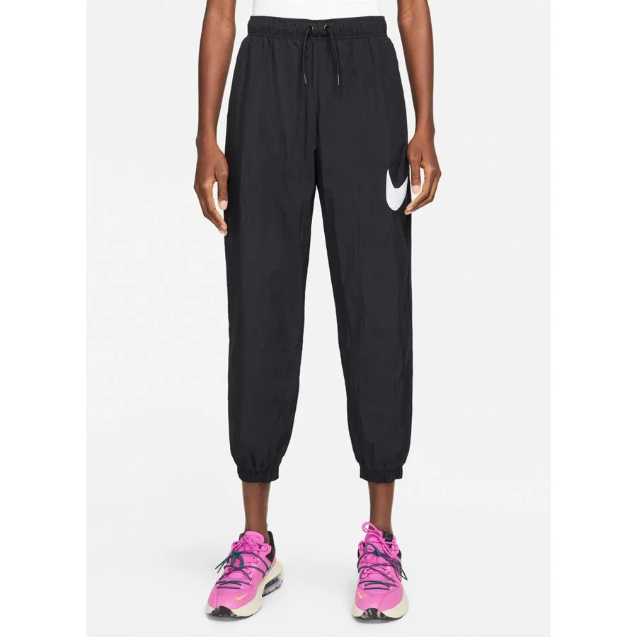 Женские спортивные брюки свободного кроя с принтом Swoosh Nike Sportswear Essential Easy, Черный