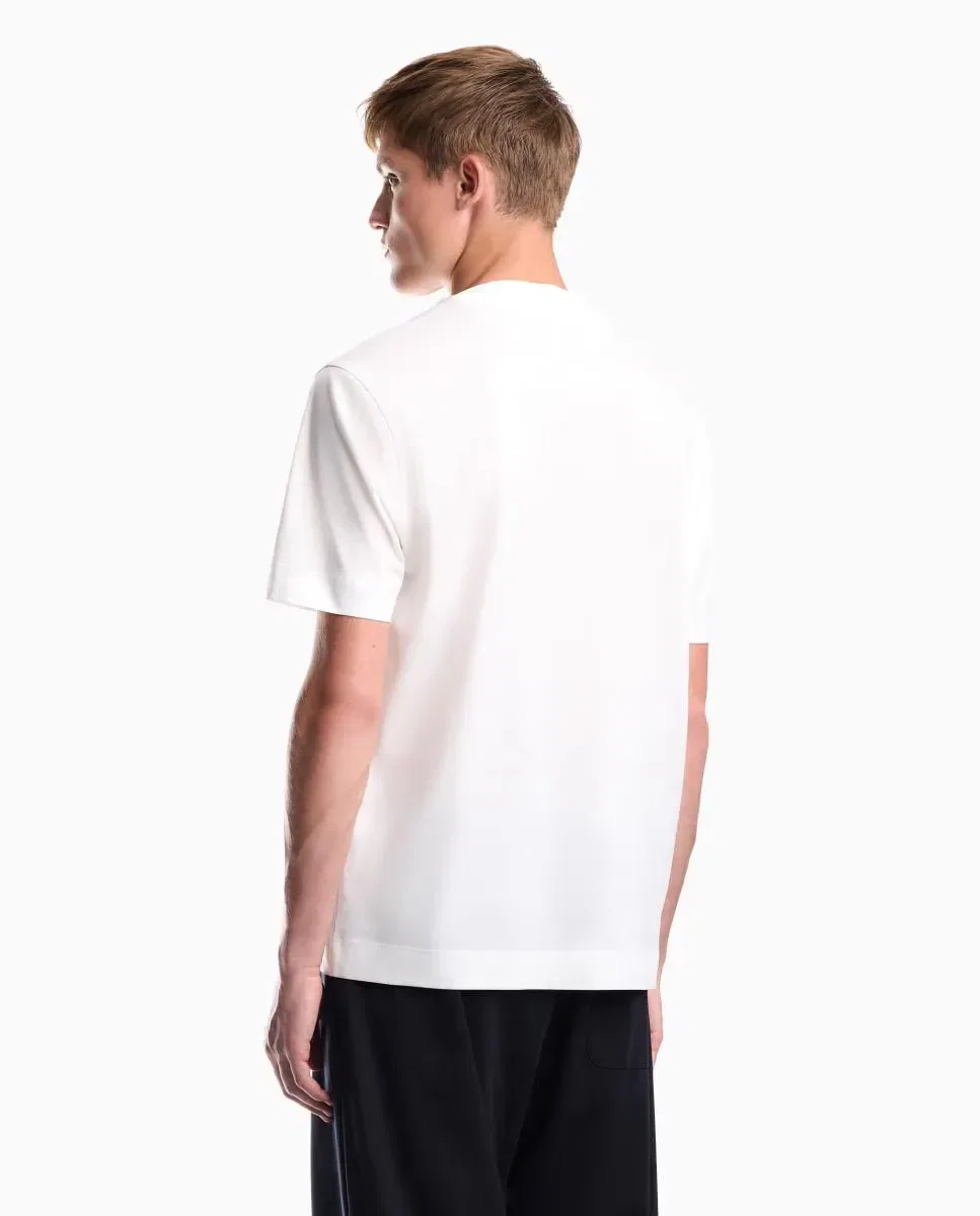 Мужская футболка с коротким рукавом с логотипом Emporio Armani, Blanco — фото 2