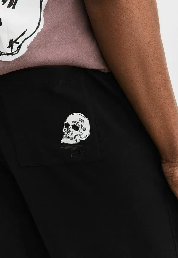 Пижамный комплект, хлопок, Regular fit - seminal license short sleeve set, Next, Purple, черный/фиолетовый