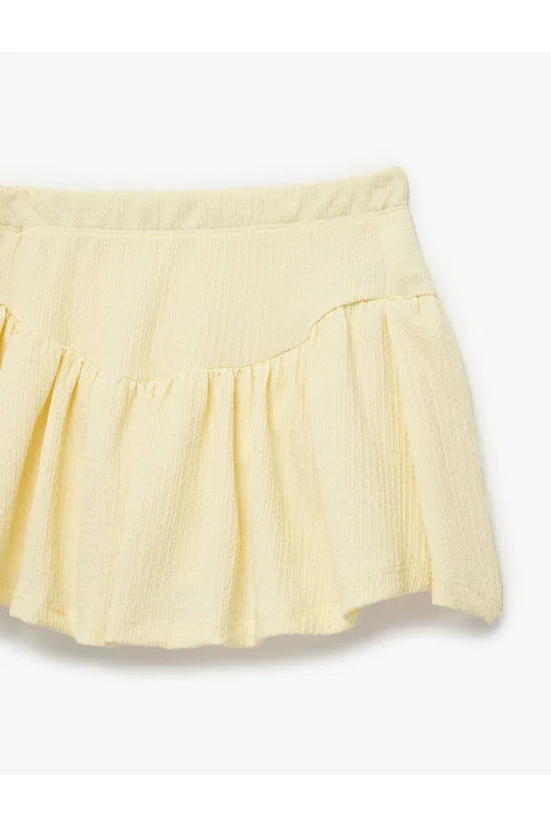 Детские шорты для девочек хлопковые Koton, Yellow — фото 4