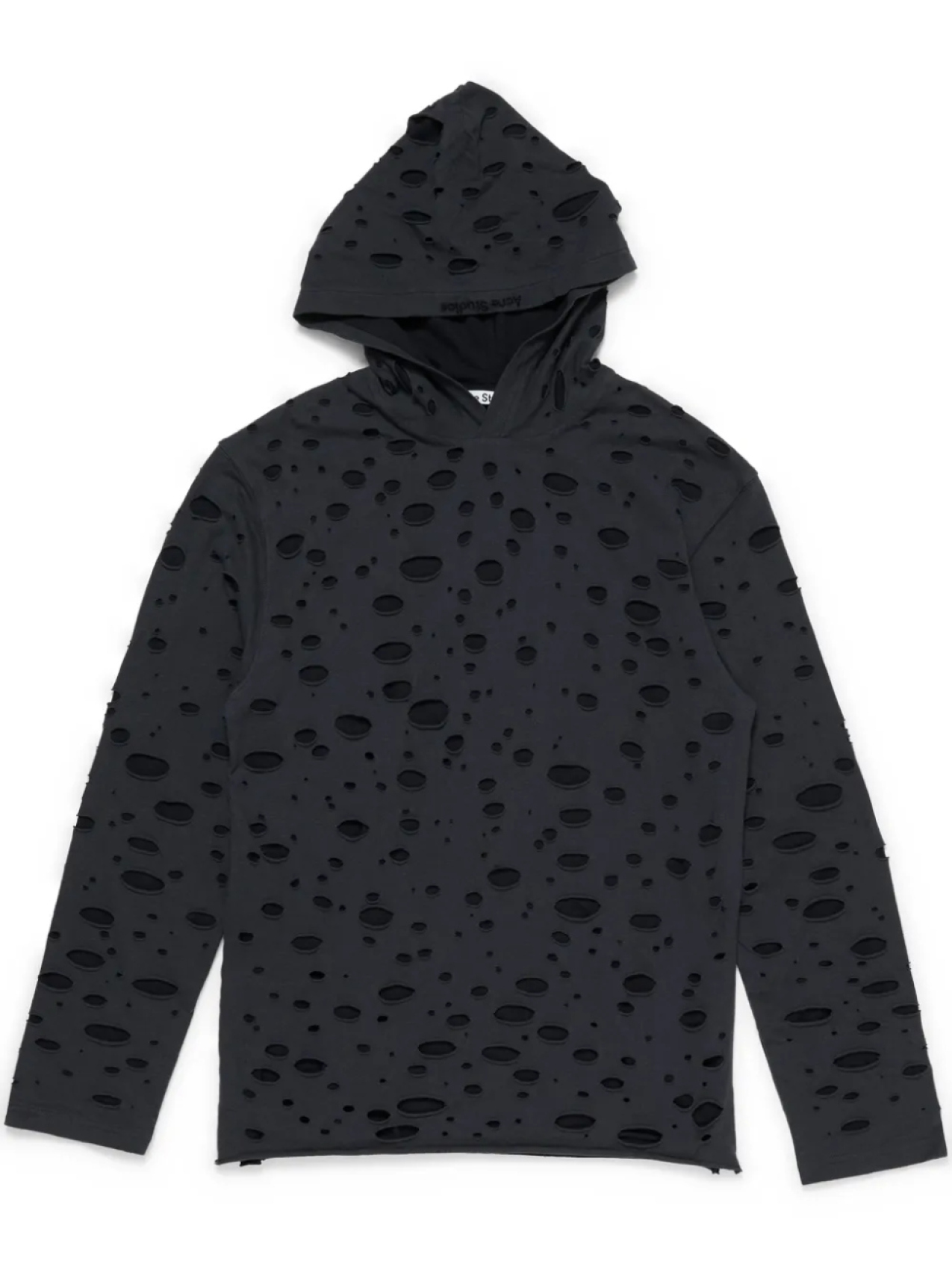 

Толстовка Acne Studios с рваными деталями, черный