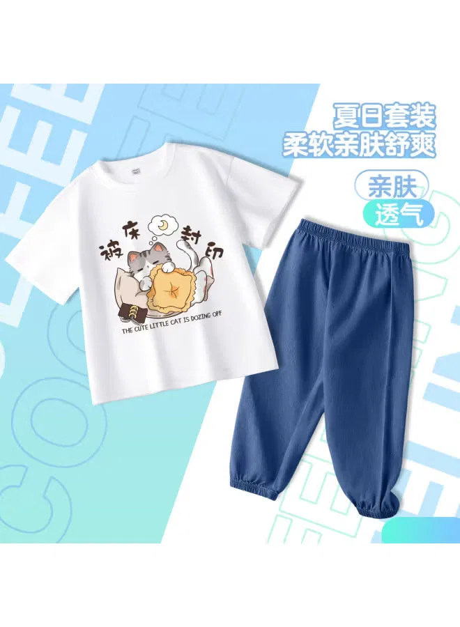 Комплект летний с коротким рукавом для девочки Jeanswest, белый — фото 2