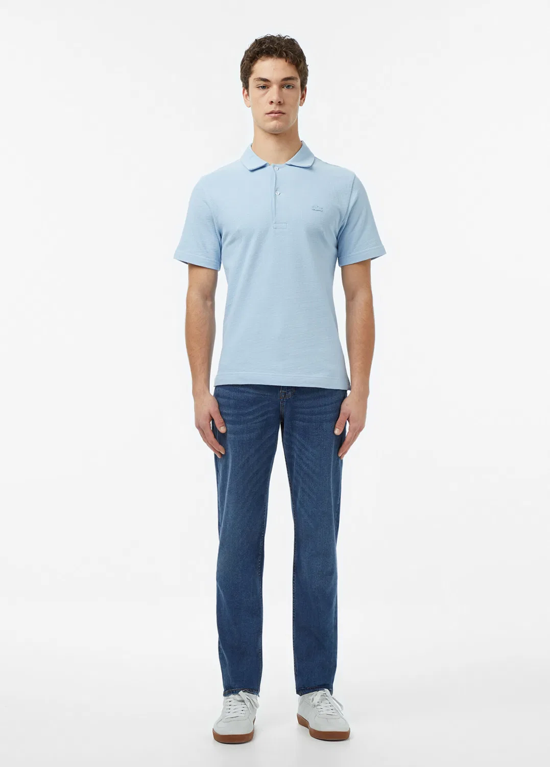 Футболка-поло Classic Fit Lacoste, Mavi-HBA — фото 4