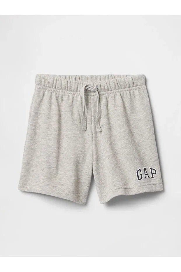 Детские шорты для мальчиков с принтом Logo Terry Fabric Relaxed Pull-On Gap, Gray-001