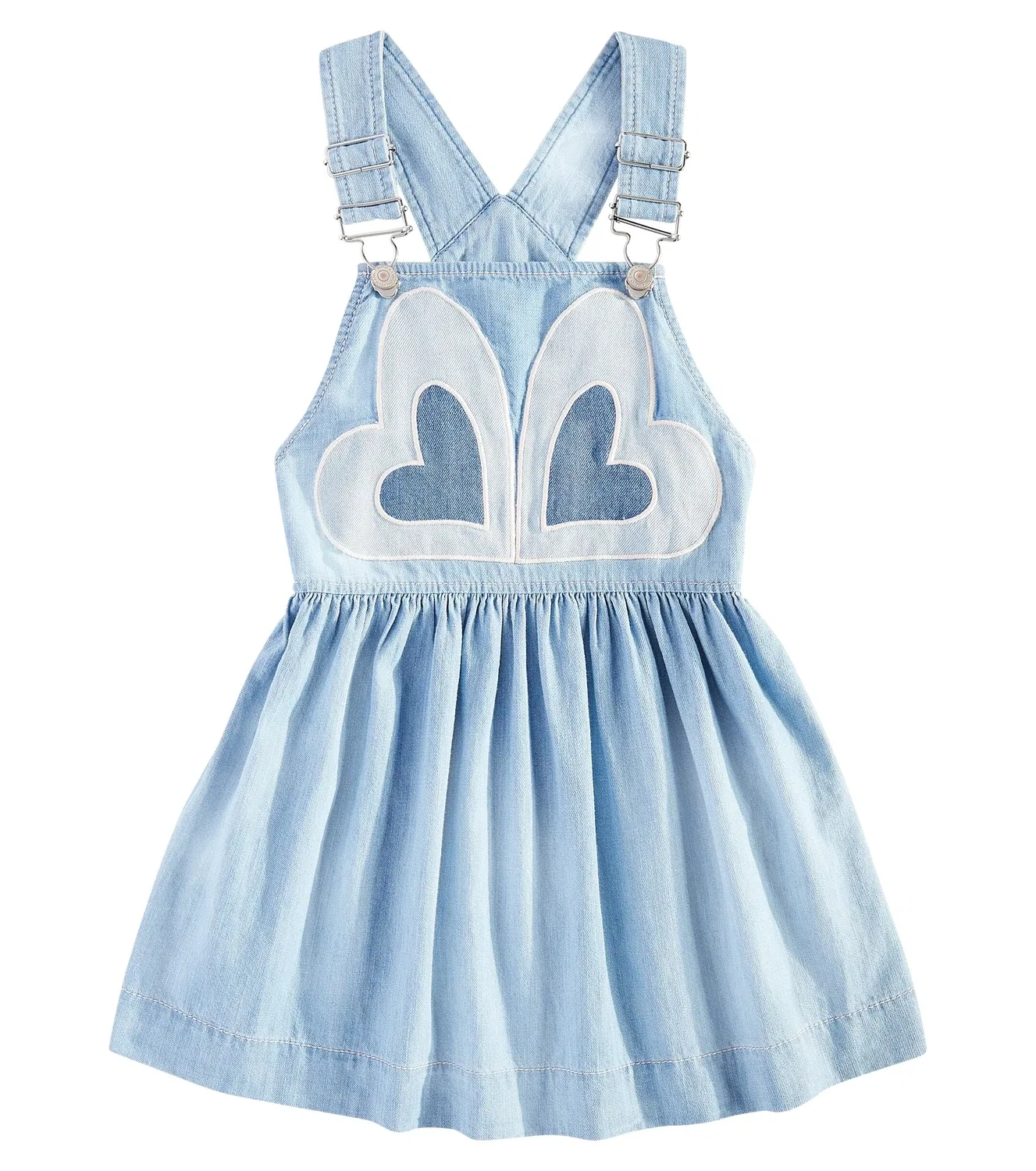Платье джинсовое с принтом Zimmermann Kids, синий