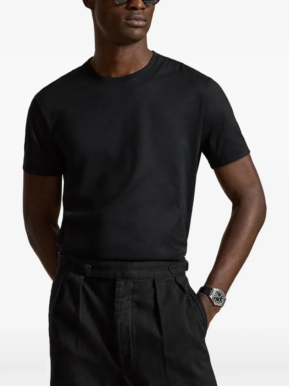 Футболка из мерсеризованного хлопка стандартного кроя POLO RALPH LAUREN, черный — фото 4