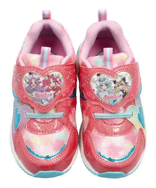 Детские кроссовки для девочек с принтом, модель 名探偵プリキュア！ ASBee, Pink — фото 2