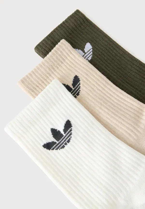 Комплект из 6 пар носков Crew унисекс Adidas Originals, белый/ванильный/хаки — фото 2