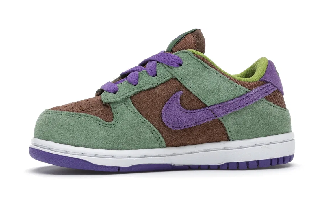 Детские кроссовки Lifestyle Nike Dunk Low Nike, Veneer/Autumn Green-Deep Purple — фото 3