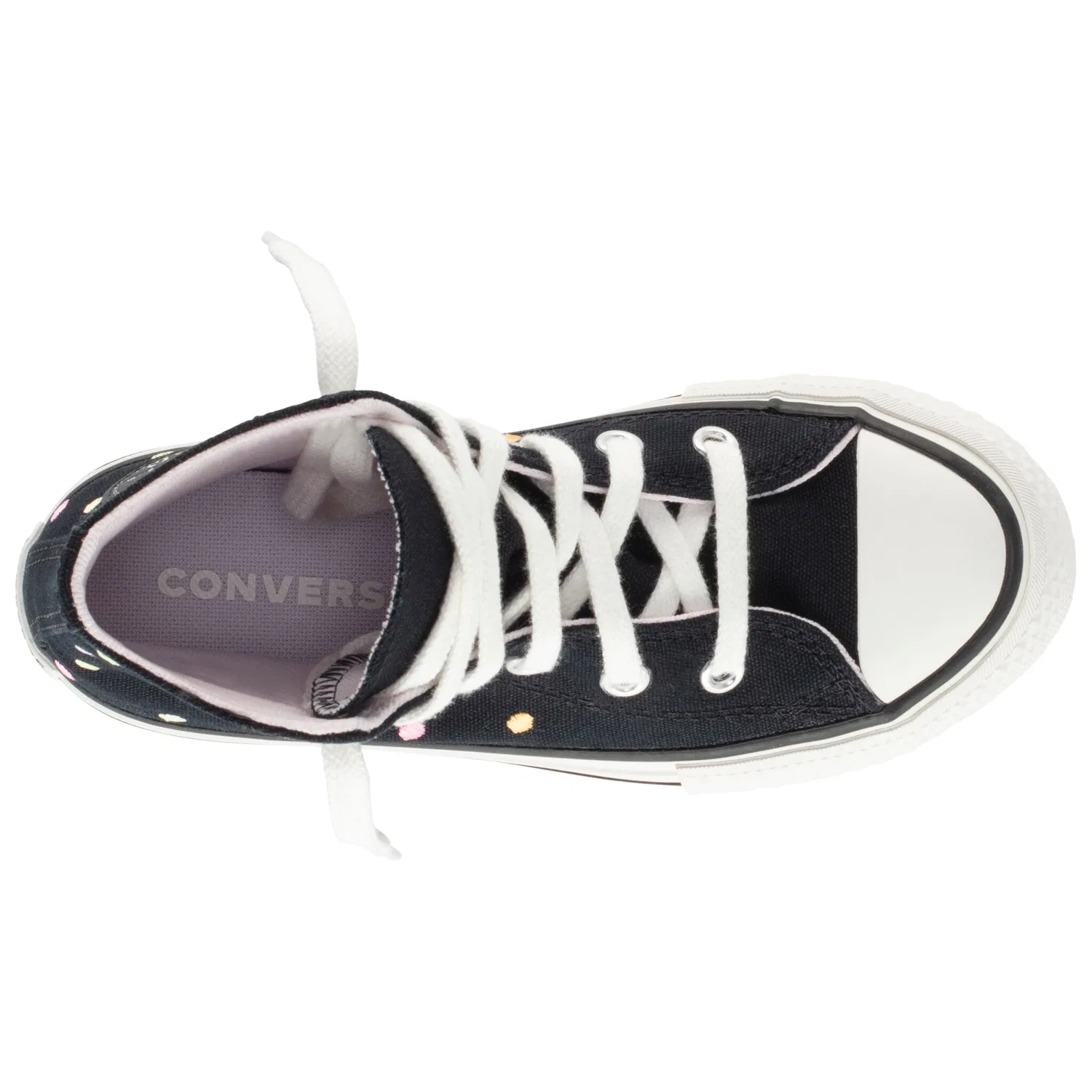 Детские кеды с шнуровкой Chuck Taylor All Star EVA Lift Converse, Black/Vintage White/Egret — фото 4