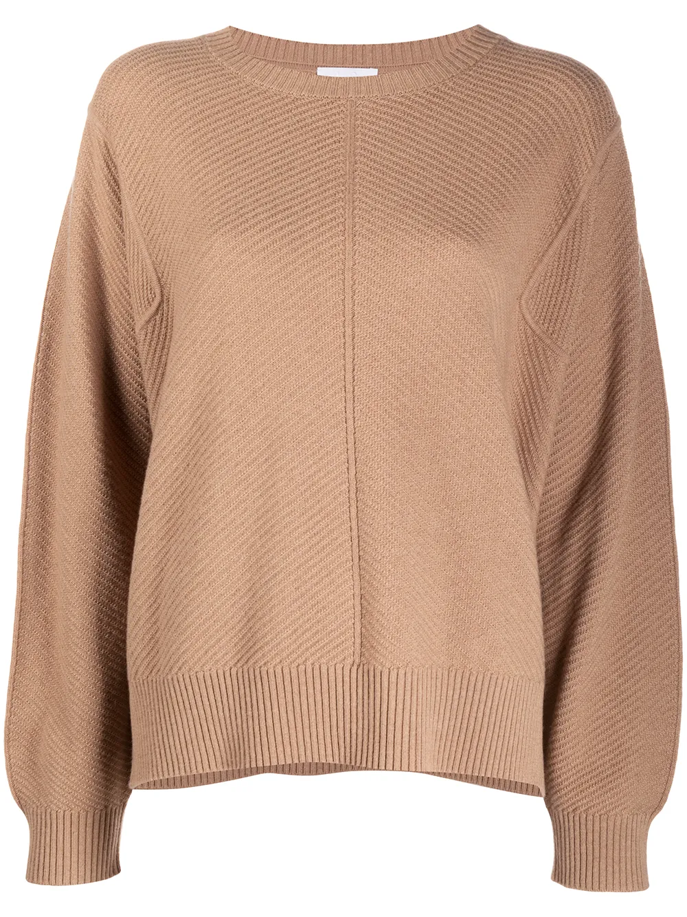 

Трикотажный джемпер оверсайз в рубчик Lala Berlin, коричневый