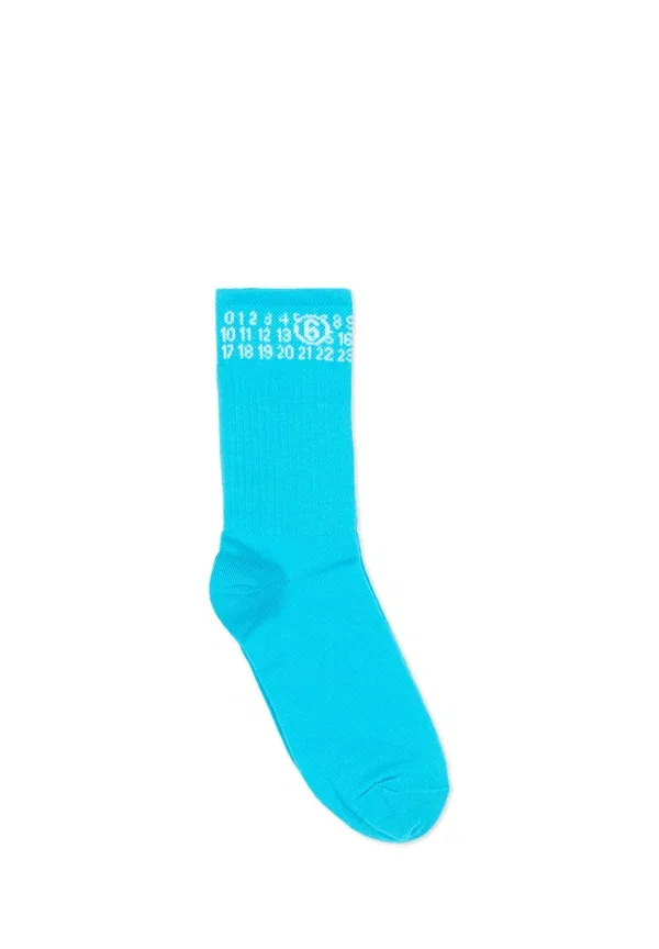 Носки хлопковые Calze Mm6 Maison Margiela, Light Blue, светло-голубой