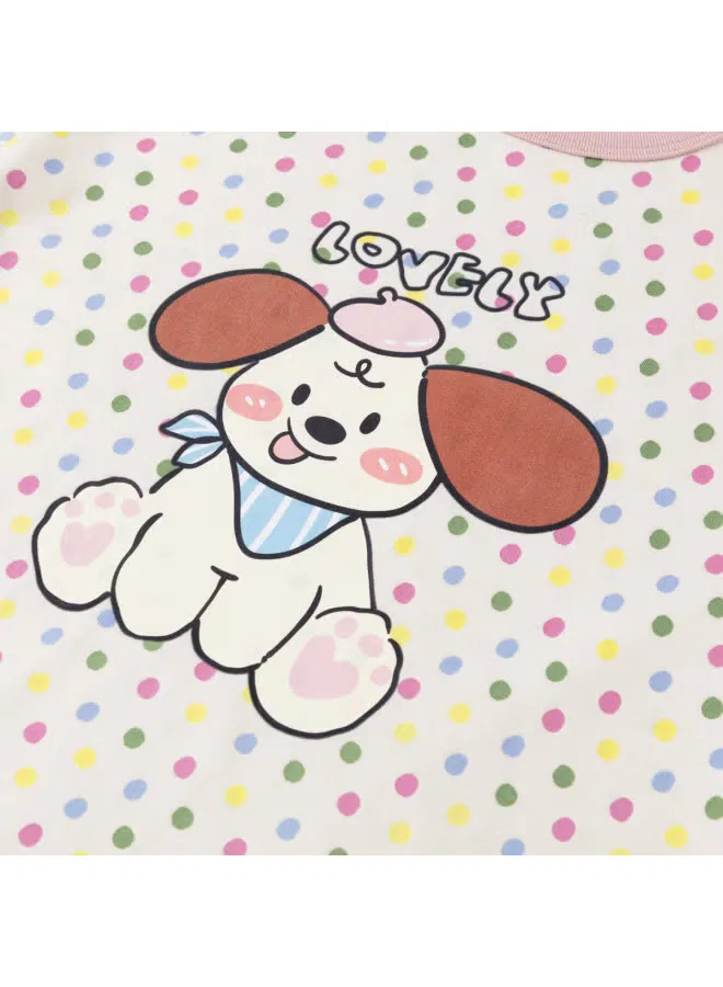 Платье-футболка с принтом Doodle Home, разноцветный — фото 4