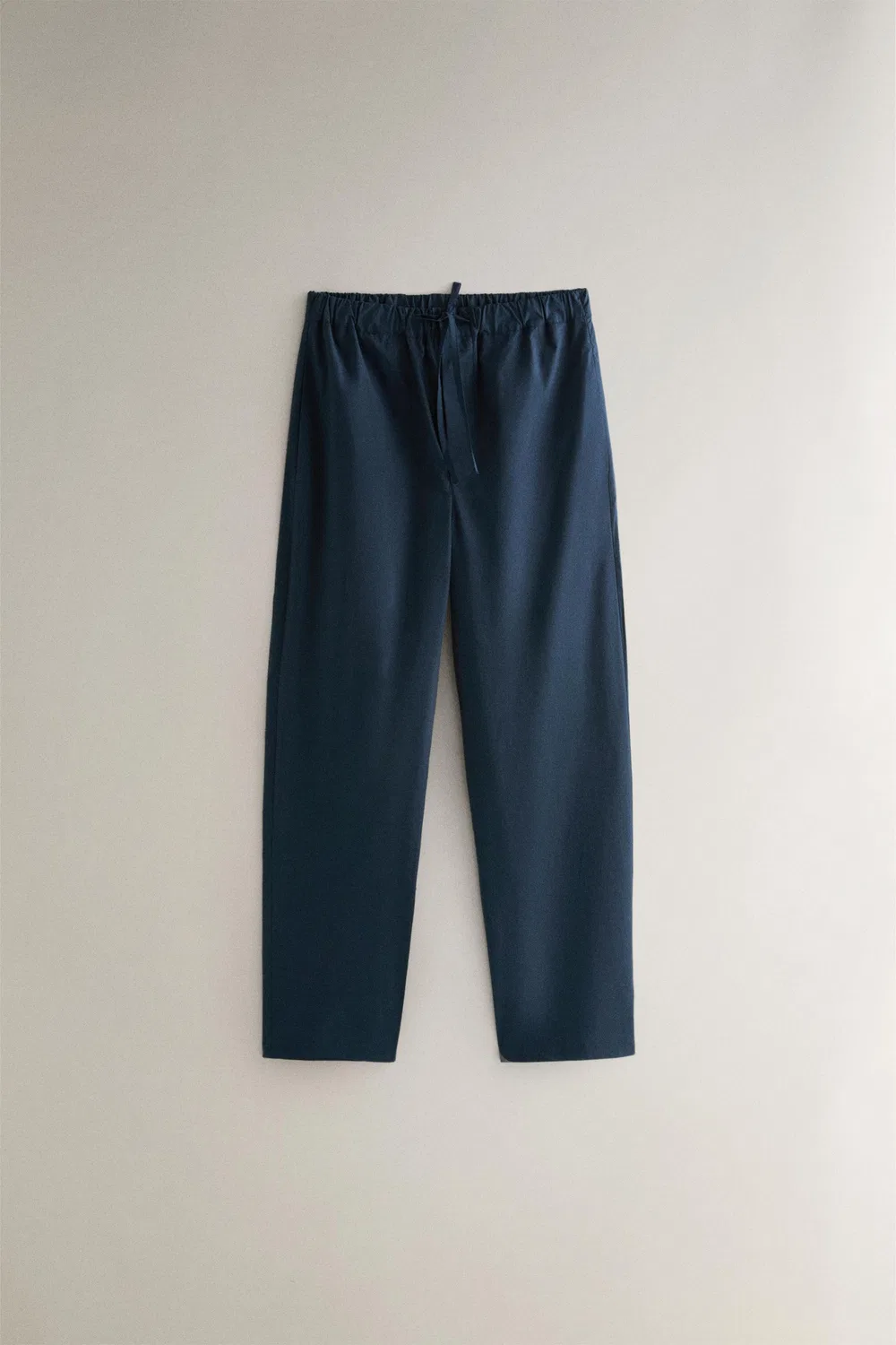 Хлопковые брюки из поплина ZARA, Blue
