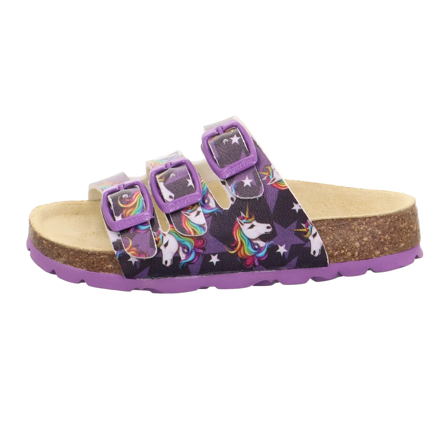 Мюли на низком ходу FUSSBETTPANTOFFEL Superfit, фиолетовый — фото 3