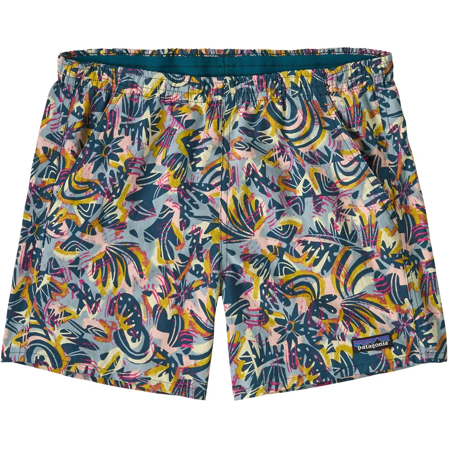 Шорты с влагоотводящей отделкой Baggies Patagonia, Wild Botanist/Tidal Teal