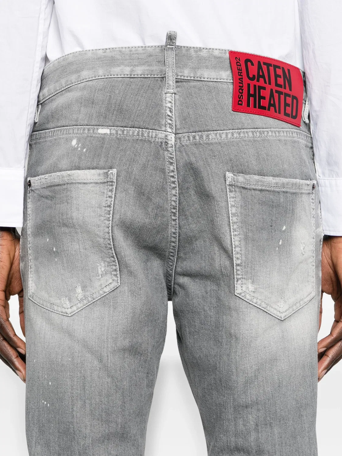 DSQUARED2 Джинсы скинни серого цвета — фото 4