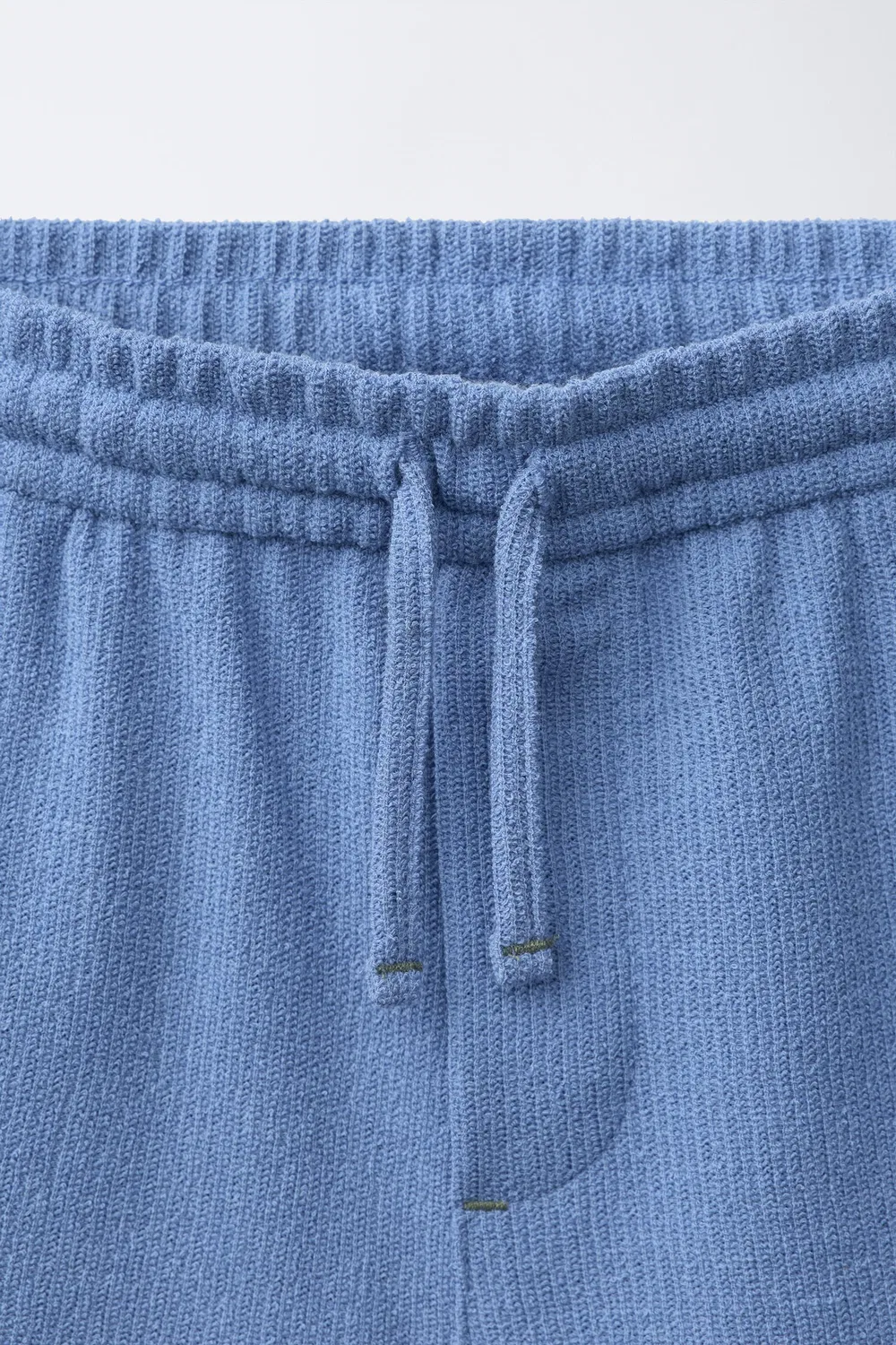 Шорты-бермуды в деревенском стиле ZARA, Blue — фото 3
