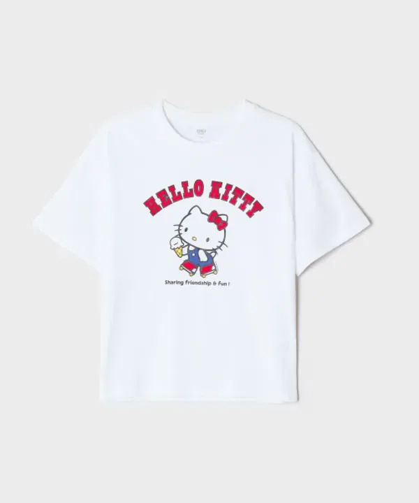 Футболка с коротким рукавом, Sanrio Characters, Spao Kids, белый