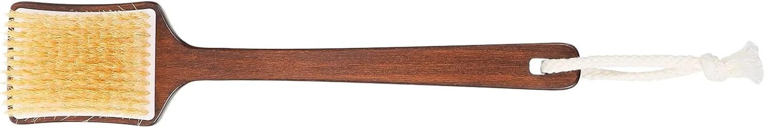 Щетка для душа с деревянной ручкой, Garneck, 1 шт, 36x8x4.5 см, Коричневый
