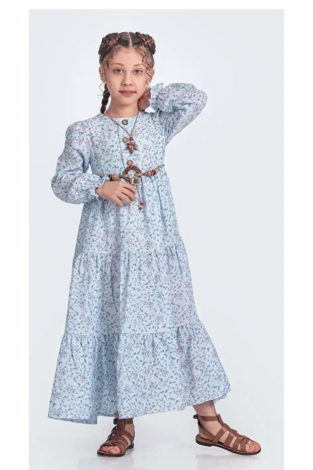Детское платье для девочек с длинным рукавом Mnk Baby&Kids, Blue