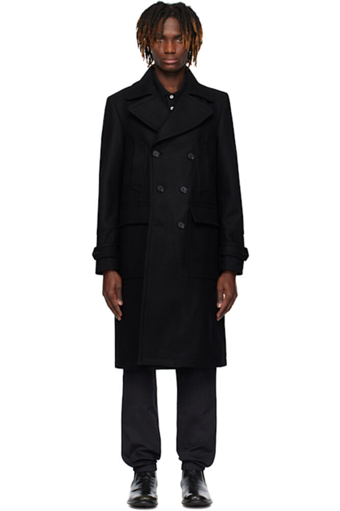 

Черное пальто Милфорд Belstaff