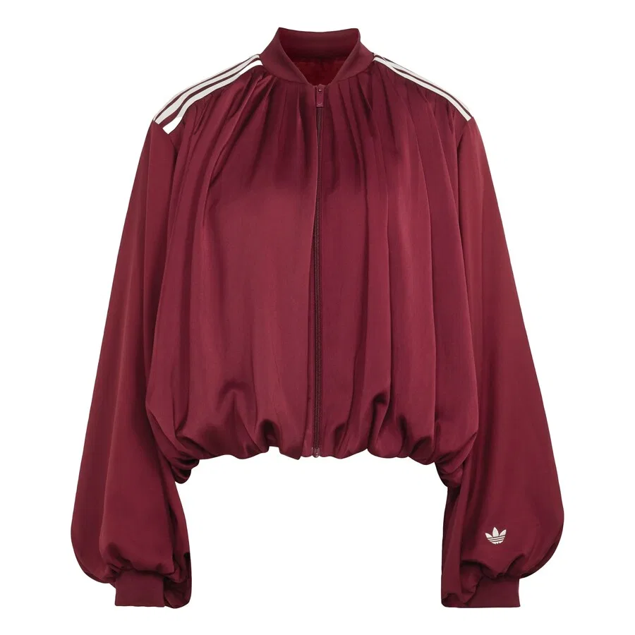Куртка ADIDAS ORIGINALS для межсезонья, винно-красного цвета
