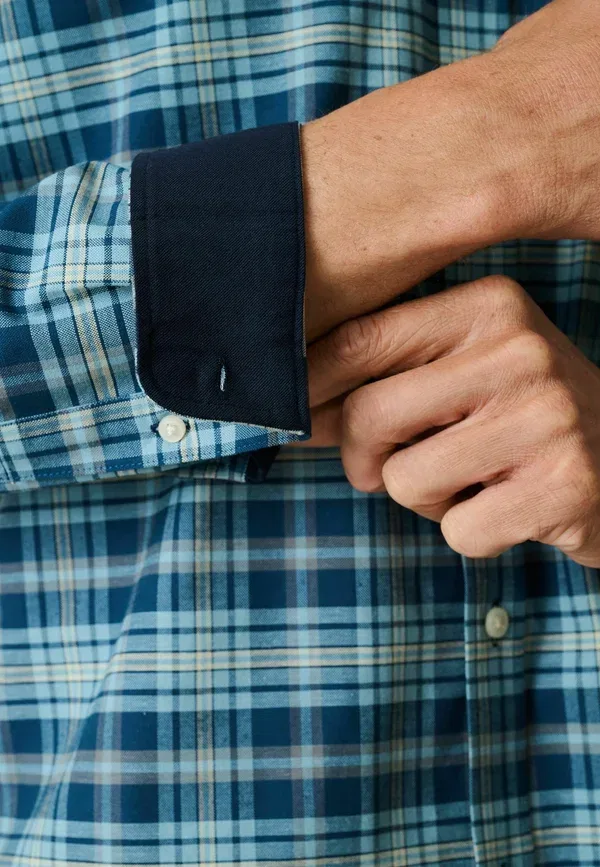 Рубашка с клетчатым принтом Shirt Next, синий — фото 3