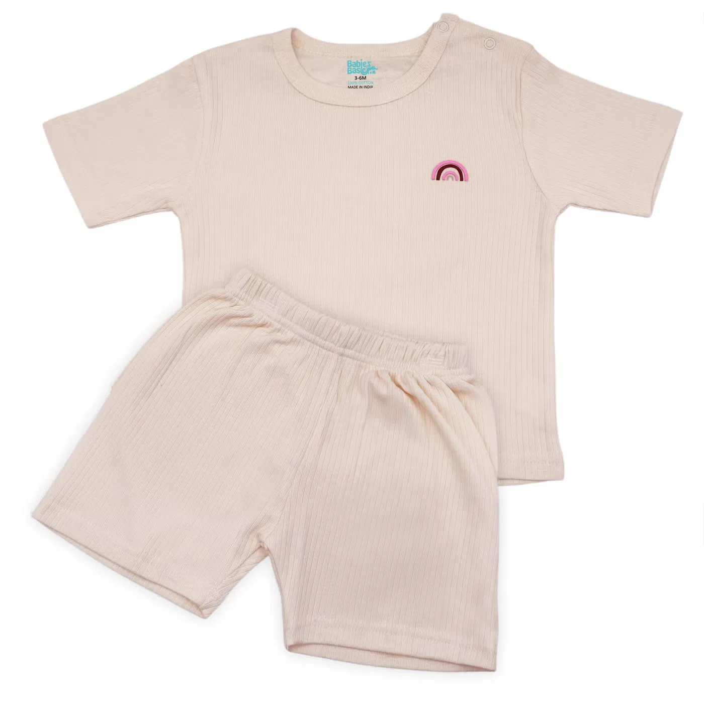 Комплект футболка с коротким рукавом и шорты, Babies Basic, бежевый