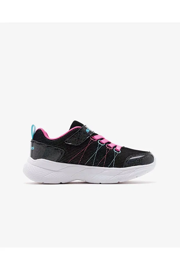 Детские спортивные туфли для девочек с липучкой Skechers, Black — фото 3