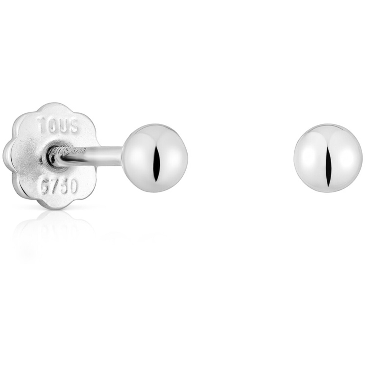 

Серьги Tous 3 mm White Gold Basics, белое золото