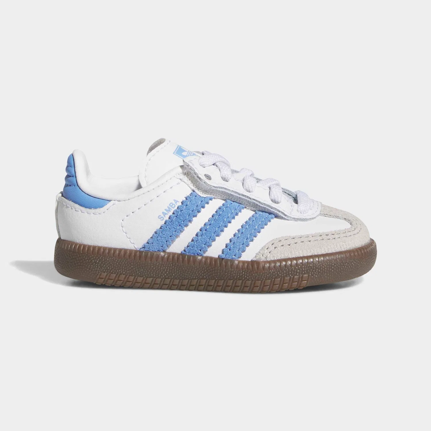 Детские кроссовки с эластичными шнурками Samba OG Adidas Originals, Cloud White/Blue Fusion — фото 2
