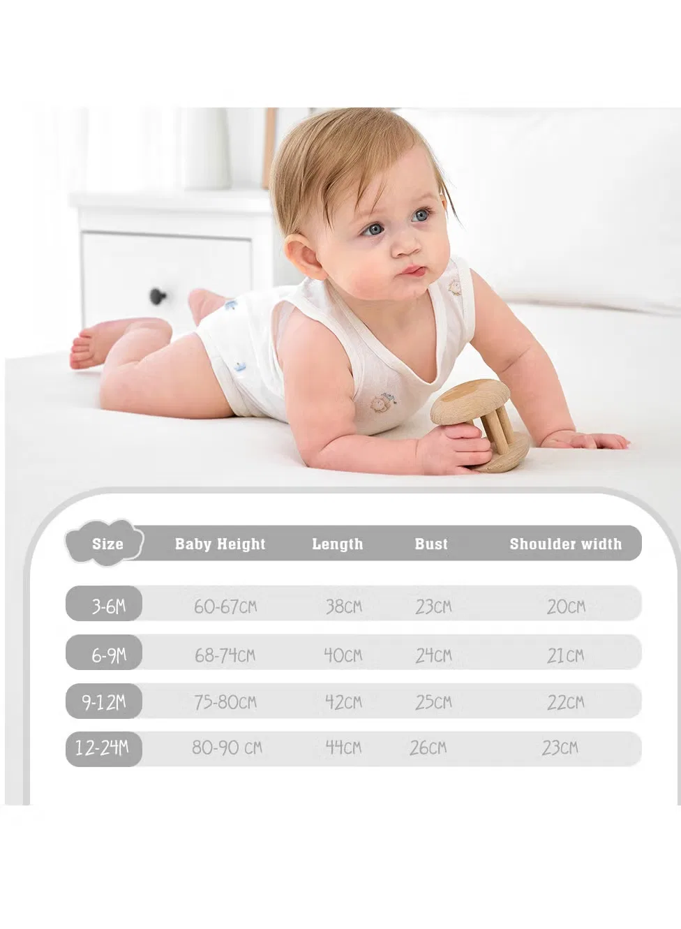 Боди-комбинезон без рукавов комплект из 3 штук Miracle Baby, коралловый — фото 2
